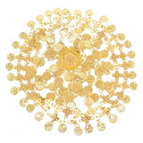 Plated Coins Hat Hair Jewelry for Women Belly Dance Head Chain