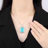 European American Style Simulation Treasure Square Pendant