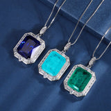 European American Style Simulation Treasure Square Pendant