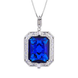 European American Style Simulation Treasure Square Pendant