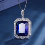 European American Style Simulation Treasure Square Pendant