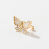 Plated Copper CZ Spider Halloween Earrings for Women