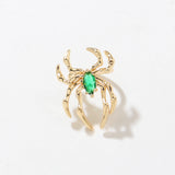 Plated Copper CZ Spider Halloween Earrings for Women