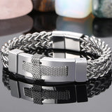 Plated Cross Stainless Steel Bracelet for Men