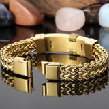 Plated Cross Stainless Steel Bracelet for Men