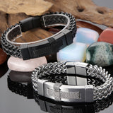 Plated Cross Stainless Steel Bracelet for Men