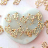 Heart Initial Pendant with Chain Name Necklace Romantic Gift