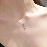 Personalized Diamond Name Necklace, CZ Charm Necklace