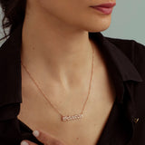 Plated Diamond Name Necklace, Christmas Gift, Name Jewelry, Gift for Mom