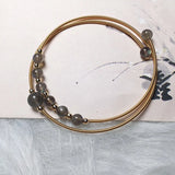 Labradorite Stone Beads Adjustable Cuff Bracelet for Women