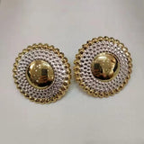 Plated Earrings Jewelry for Women Circle Clip Earrings