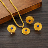 Ethiopian Eritrean Bride Jewelry CZ Stone African Habesha Wedding Set