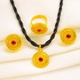 Ethiopian Eritrean Bride Jewelry CZ Stone African Habesha Wedding Set
