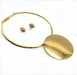 Alloy Round Pendant Necklace for Women