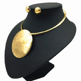 Alloy Round Pendant Necklace for Women