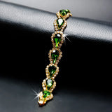Green Garnet Emerald Tennis Bracelet Bangle Moissanite