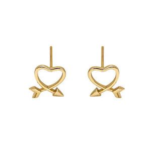 Heart & Arrow Earrings Piercing Kit Silver 925 Y2K Girl Stud Jewelry