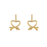 Heart & Arrow Earrings Piercing Kit Silver 925 Y2K Girl Stud Jewelry