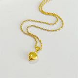 Women's Heart Pendant Necklace and Stud Earrings Set