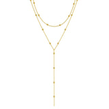 Double Layered Lariat Necklace for Women