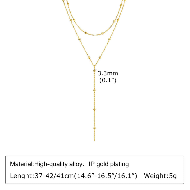 Double Layered Lariat Necklace for Women