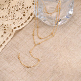 Double Layered Lariat Necklace for Women