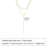 Double Layered Lariat Necklace for Women