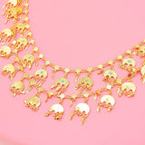 Plated Moon Pendant Tassel Chain Body Jewelry Thai Ethnic Costumes Dress