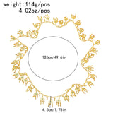 Plated Moon Pendant Tassel Chain Body Jewelry Thai Ethnic Costumes Dress