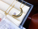 Moon Shape Pendant Mountings Findings Settings Jewelry 10pcs