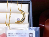 Moon Shape Pendant Mountings Findings Settings Jewelry 10pcs