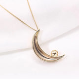 Moon Shape Pendant Mountings Findings Settings Jewelry 10pcs