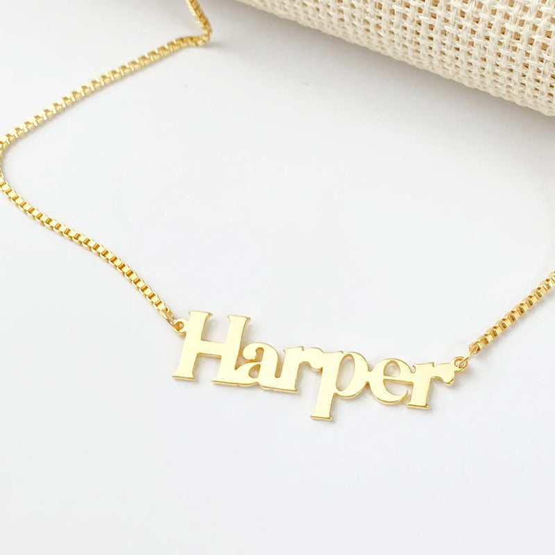 Plated Name Necklace, Dainty & Personalized