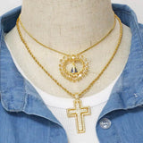 Our Lady of Aparecida Necklace Copper Box Chain Necklace Catholic Jewelry