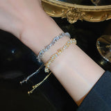 Pearl Rhinestone Zircon Bracelet for Women Wedding Party Jewelry