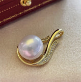 Plated Pendant Base Mount Setting for Pearls Corals Jade Beads