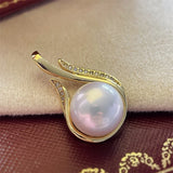 Plated Pendant Base Mount Setting for Pearls Corals Jade Beads