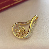 Plated Pendant Base Mount Setting for Pearls Corals Jade Beads