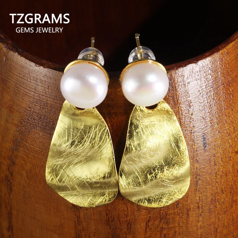 925 Sterling Silver Drop Earrings Statement Geometric Jewelry