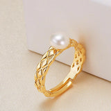 Adjustable Ring Base Findings Settings for Pearl Beads