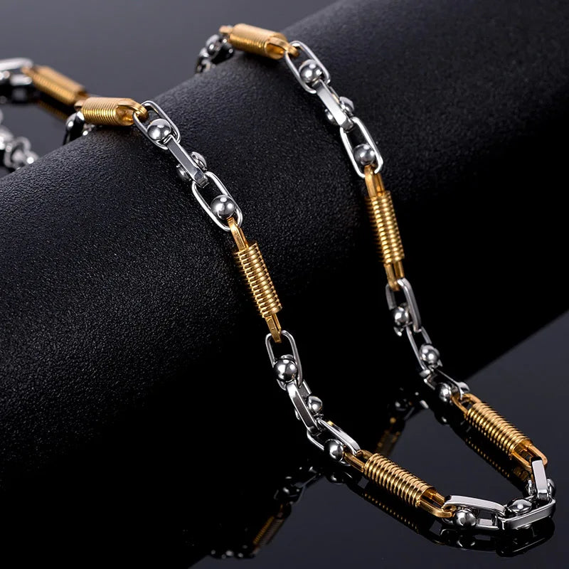 5MM Silver Stainless Steel Chain Choker Necklace for Men