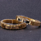 Stainless Steel Bracelet Men 13MM Chain Mens Bracelet With Magnet Clasp