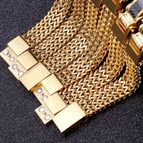 Stainless Steel Bracelet Men 13MM Chain Mens Bracelet With Magnet Clasp