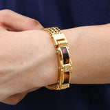Stainless Steel Bracelet Men 13MM Chain Mens Bracelet With Magnet Clasp