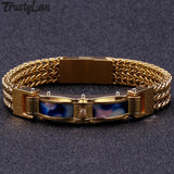 Stainless Steel Bracelet Men 13MM Chain Mens Bracelet With Magnet Clasp