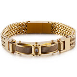 Stainless Steel Bracelet Men 13MM Chain Mens Bracelet With Magnet Clasp