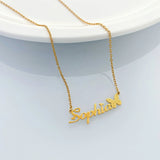 Personalized Butterfly Name Necklace Stainless Steel Initial Nameplate