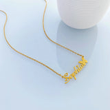 Personalized Butterfly Name Necklace Stainless Steel Initial Nameplate