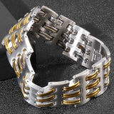 25MM Titanium Men's Bracelet Stainless Steel Bangle Jewelry