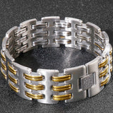 25MM Titanium Men's Bracelet Stainless Steel Bangle Jewelry